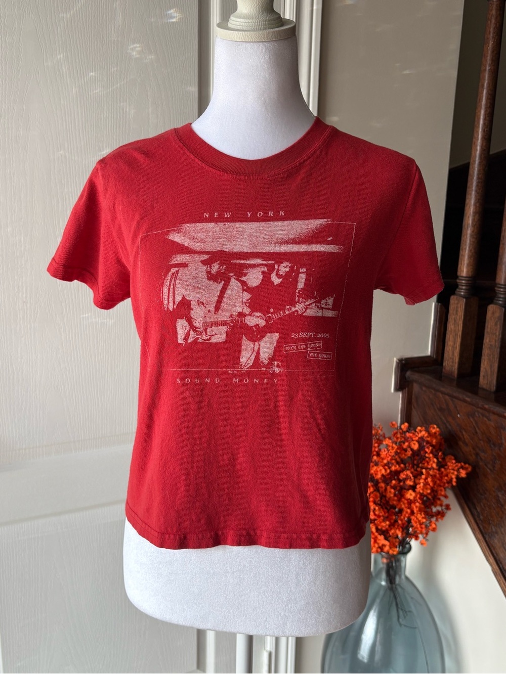 Brandy Melville Red Graphic Tee New York Design